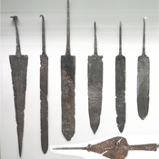 Swords from hoard of Roman iron from Künzing, Bavaria, Germany