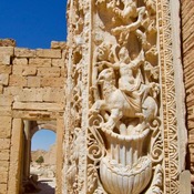 Lepcis, Severan Basilica, Column of Dionysus, bottom