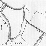 Map of earthworks at Maes Knoll, Somerset