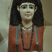 Meir, Mummy mask of a woman with snake armlaces