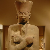 Deir el-Bahari, Mortuary Temple of Mentuhotep II, Statue of the king in jubilee garment