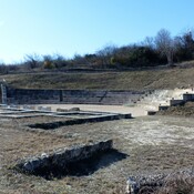 Mieza,Greek theater.[restoration]