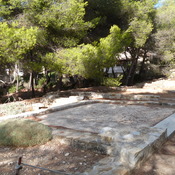Pièce d'habitation donnant sur le péristyle