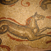 Mosaic floor  with sea horse