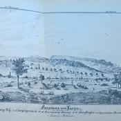 drawing of the Larga fort around 1900