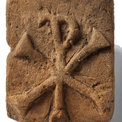 Clay bread stamp with Chi-Rho from the area of the burgus