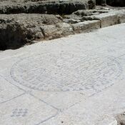 Inscription on the pavement - Cardo in Sepphoris