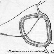 Plan of earthworks at Cadbury Camp, Tickenham, 1911