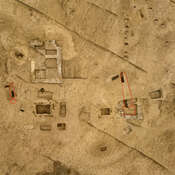 Vue aérienne de la zone funéraire