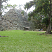 West side of Temple 16, with Altar Q